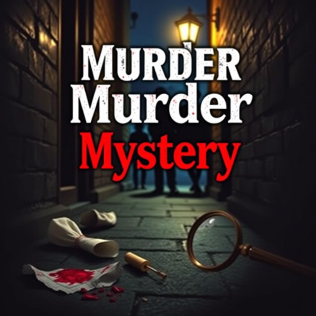 An intriguing book cover for a novel titled 'Murder Mystery'