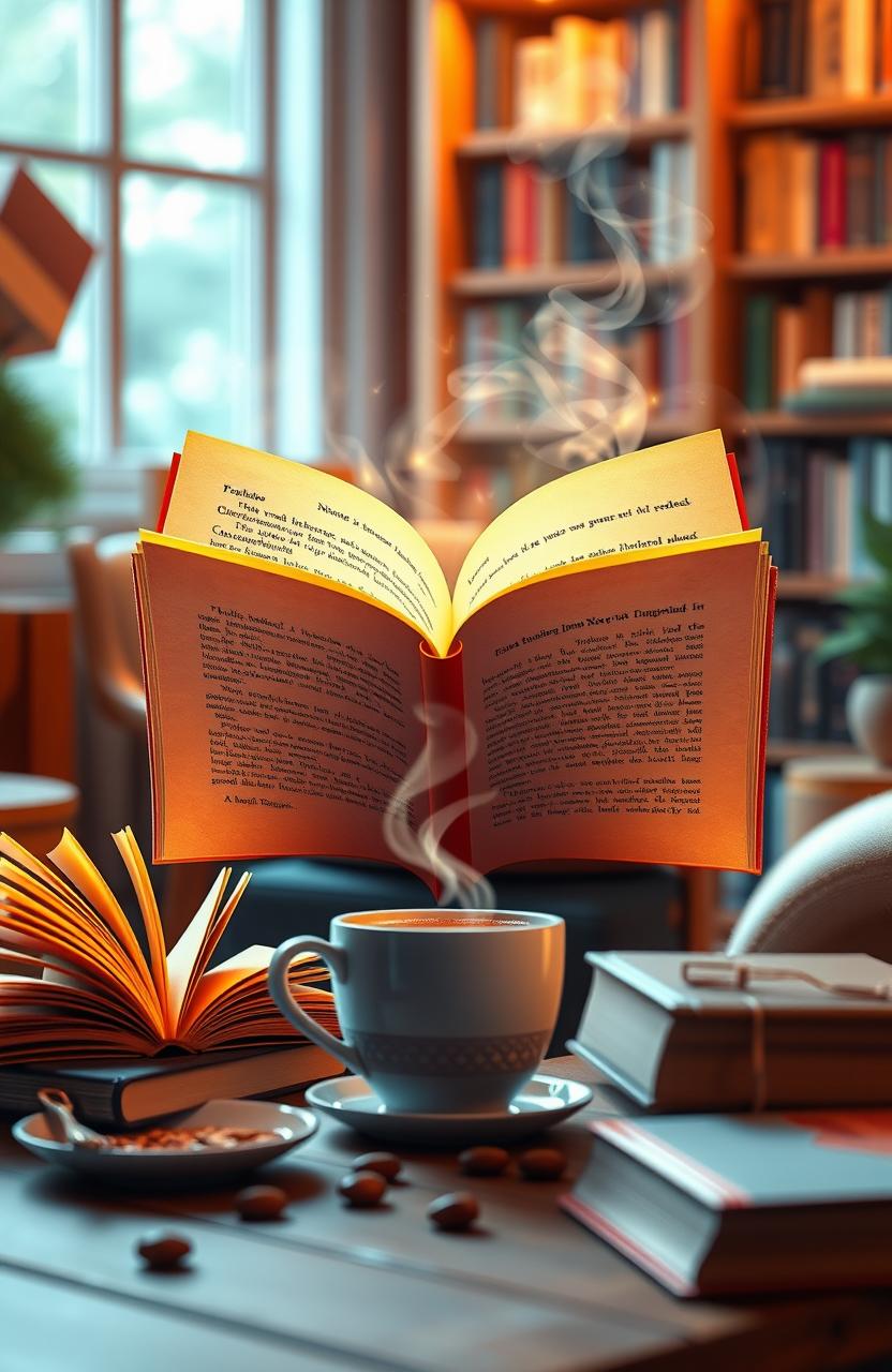 A creative visualization of an enchanting online novel experience, showcasing a detailed and modern digital interface