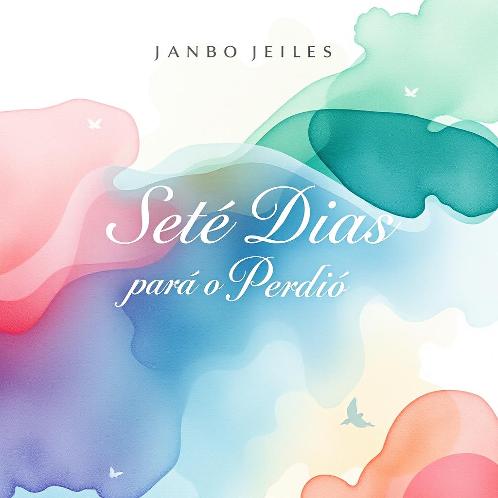 A beautiful watercolor book cover featuring the title 'Sete Dias para o Perdão'