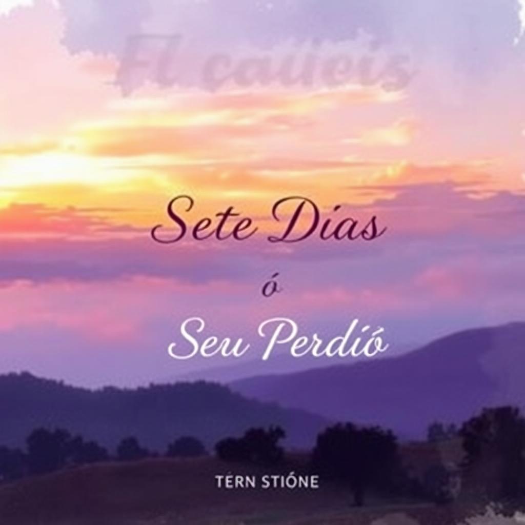 A book cover design for a romance novel titled 'Sete Dias Para o Seu Perdão'