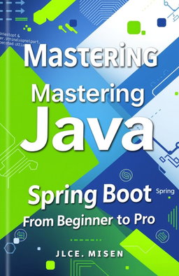 A vibrant and engaging book cover design for 'Mastering Java Spring Boot: From Beginner to Pro'