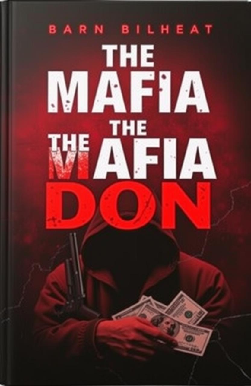 A dramatic book cover for 'The Mafia Don', featuring bold and classic font styles like 'Bebas Neue' or 'Cinzel' for the title