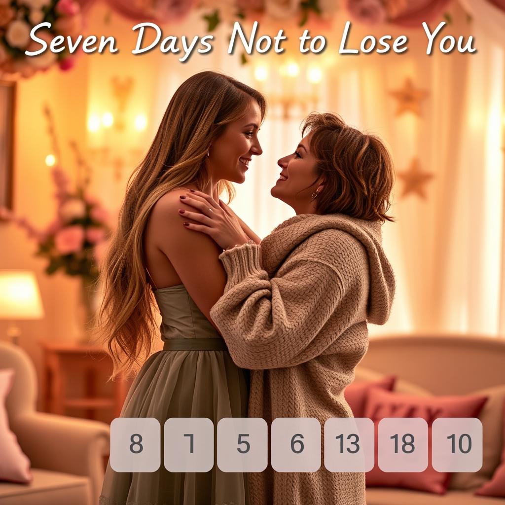 A heartfelt scene between two women in a romantic embrace, showcasing their deep emotional connection