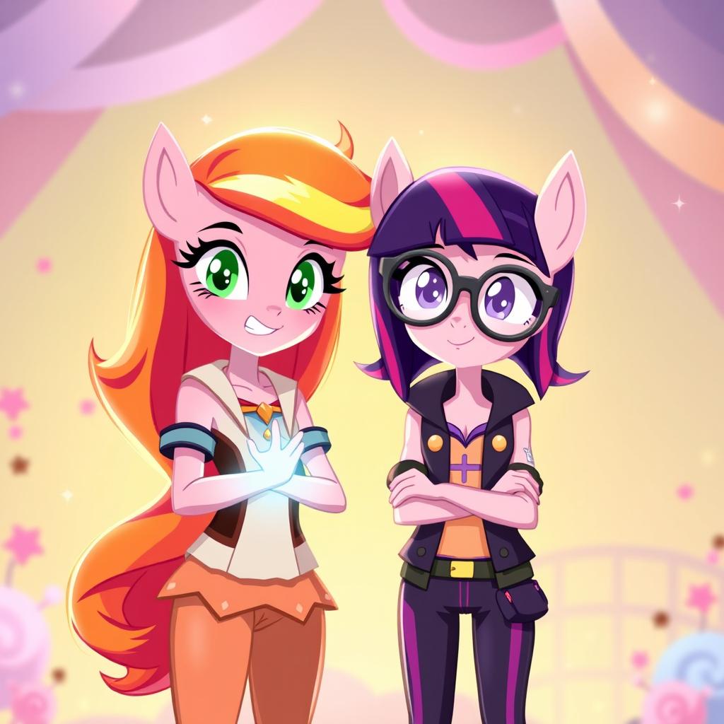 Sunset Shimmer & Sci-Twi: A Colorful Friendship