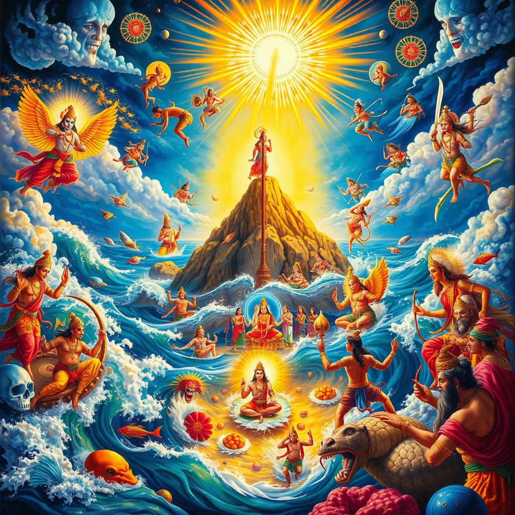 Explore the Cosmic Beauty of Samudra Manthan