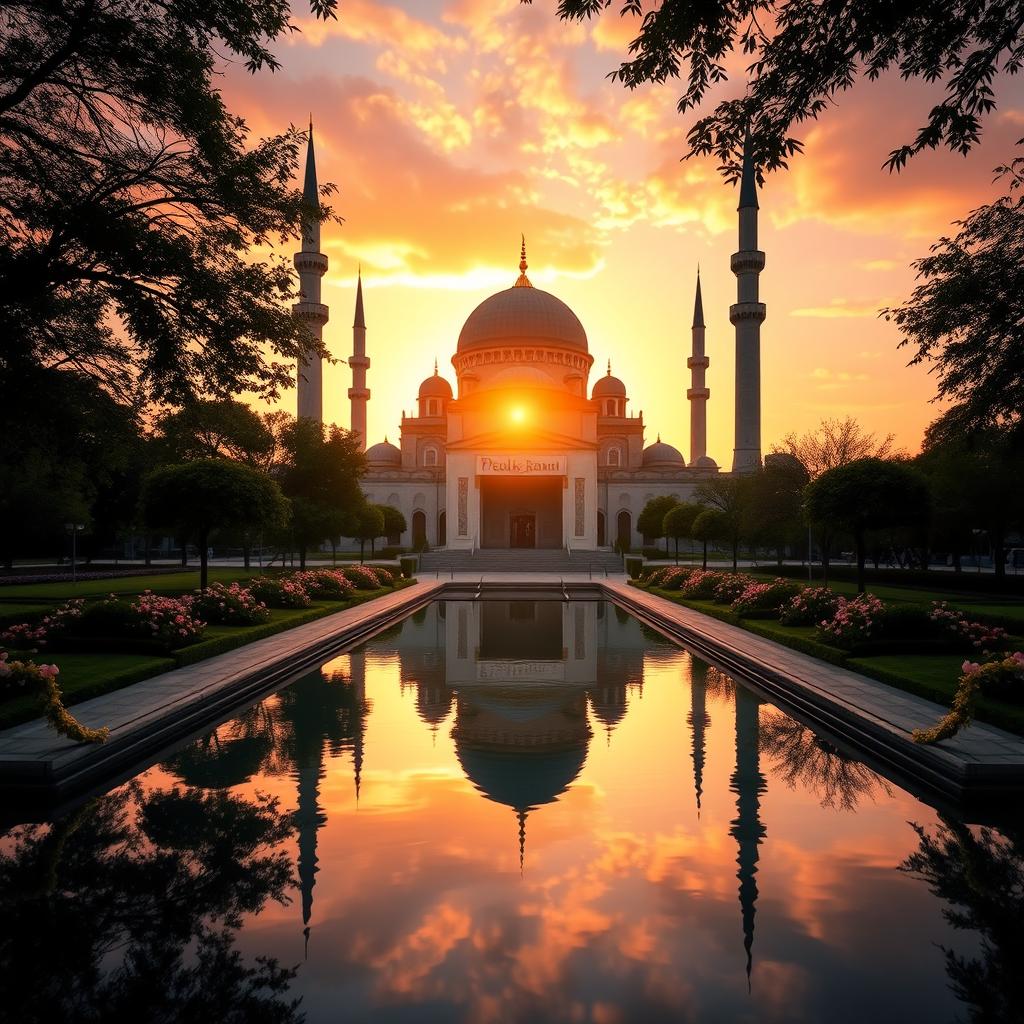 Breathtaking Mosque at Sunrise