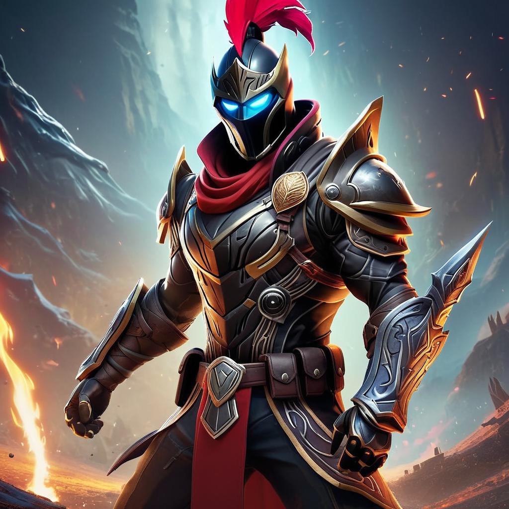 Epic Warrior in Elaborate Armor | Comic Book Art