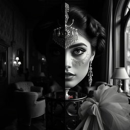 Take a black and white image and transform it into a vivid, colorful masterpiece
