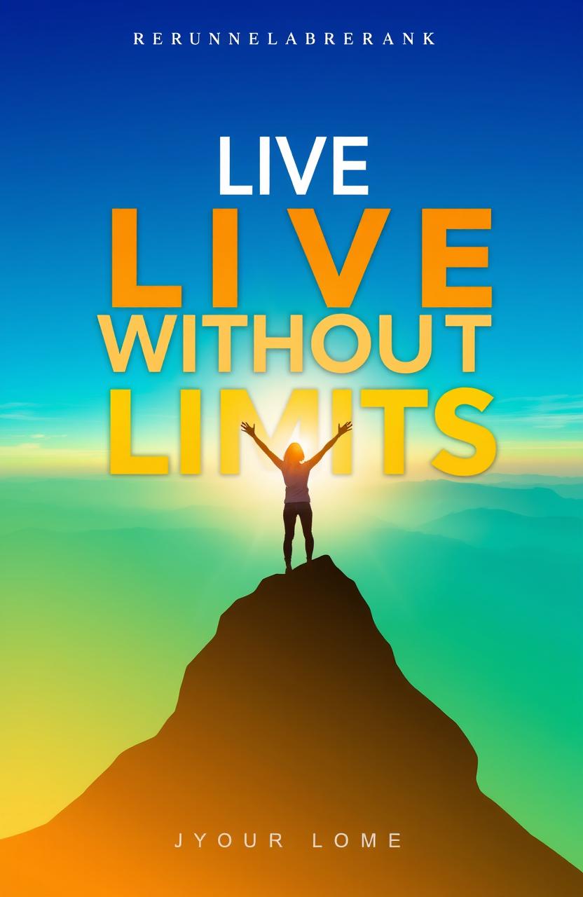 A book cover design for a personal development book titled 'LIVE WITHOUT LIMITS'