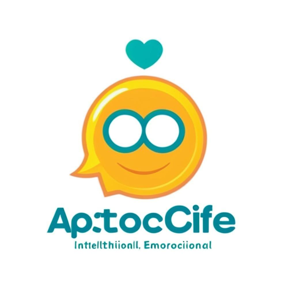 Vibrant Friendly Chat Heart Logo