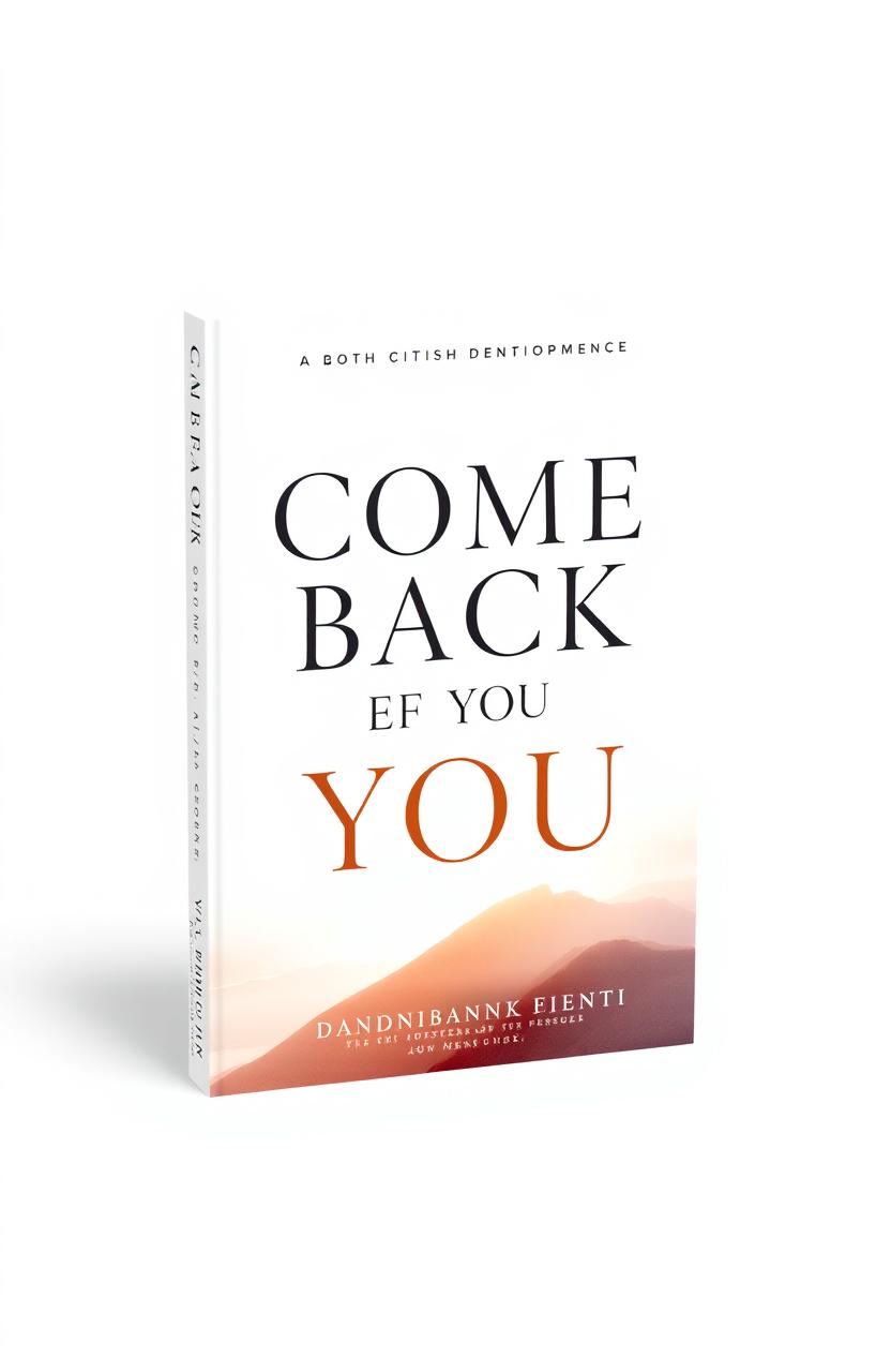 A personal development book cover design featuring a clean white background
