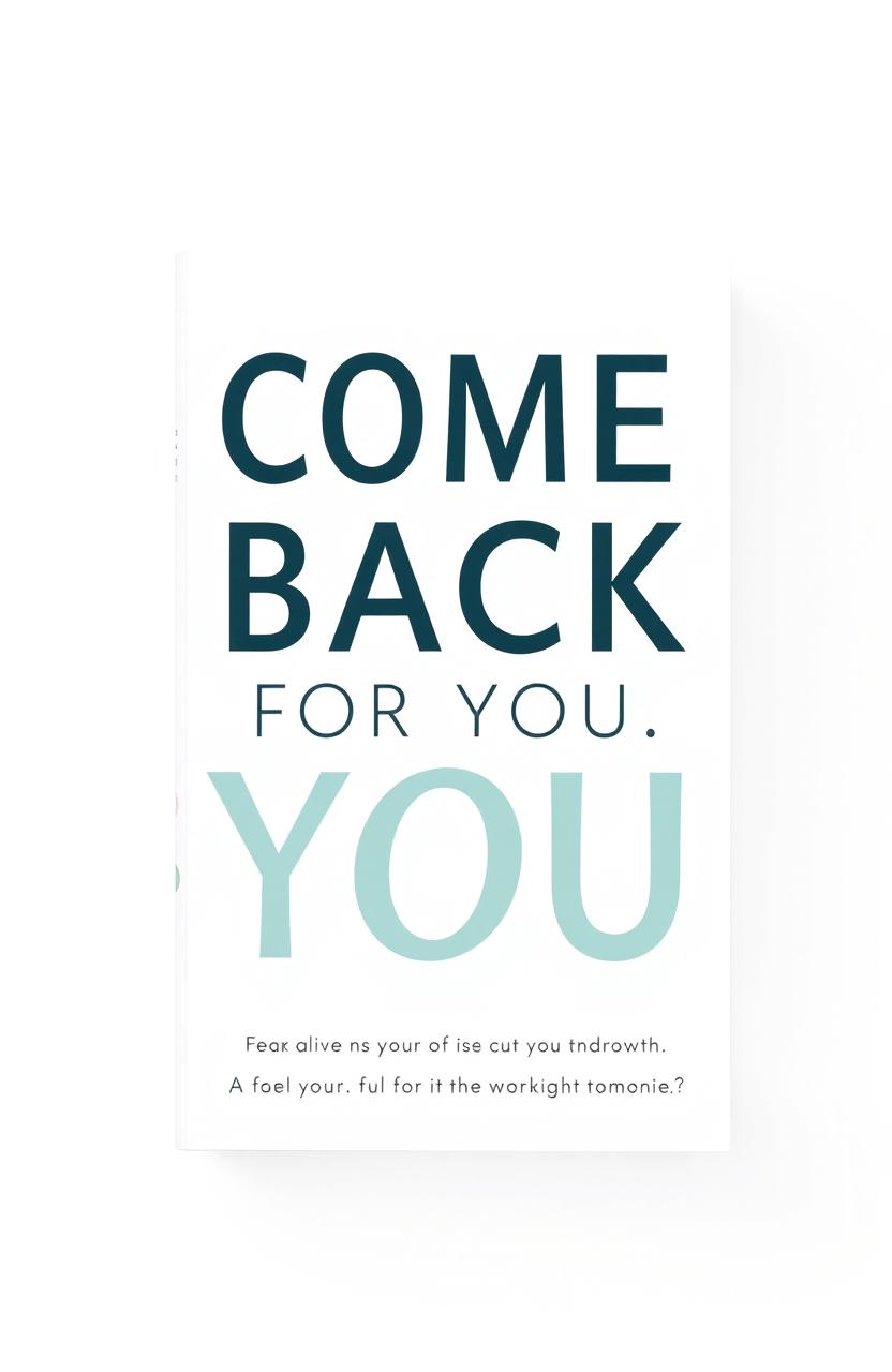 A personal development book cover design featuring the title 'COME BACK TO YOU' prominently displayed