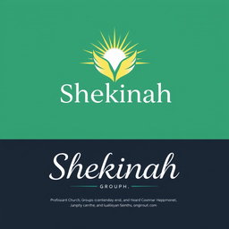 Professional and attractive logo design for a church group named 'Shekinah'