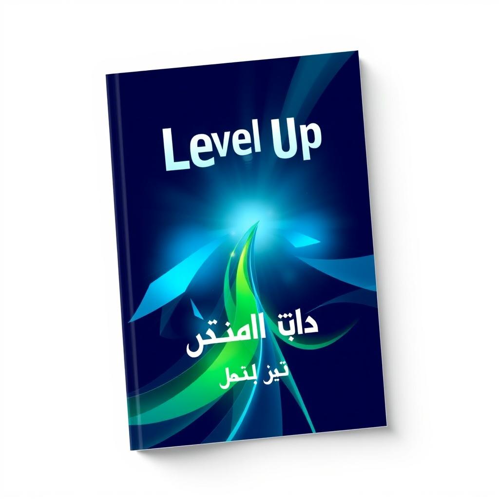 A visually striking notebook or book cover design featuring a dynamic background that symbolizes growth and improvement