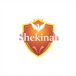 Professional and attractive logo design for a church group named 'Shekinah', featuring a shield as a central element