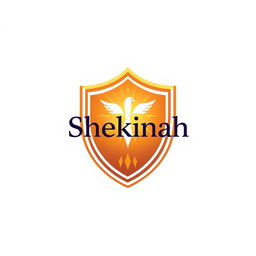 Professional and attractive logo design for a church group named 'Shekinah', featuring a shield as a central element
