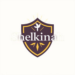 Professional and attractive logo design for a church group named 'Shekinah', featuring a shield as the key element