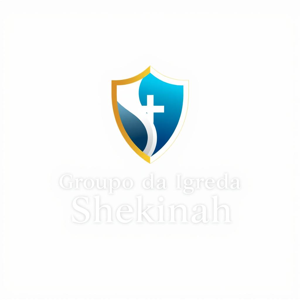 A professional and attractive logo design for 'Grupo da Igreja Shekinah' featuring a shield