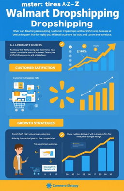 A visually appealing and informative infographic about mastering A-Z Walmart dropshipping