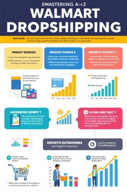 A visually appealing and informative infographic about mastering A-Z Walmart dropshipping
