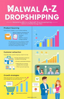 A visually appealing and informative infographic about mastering A-Z Walmart dropshipping