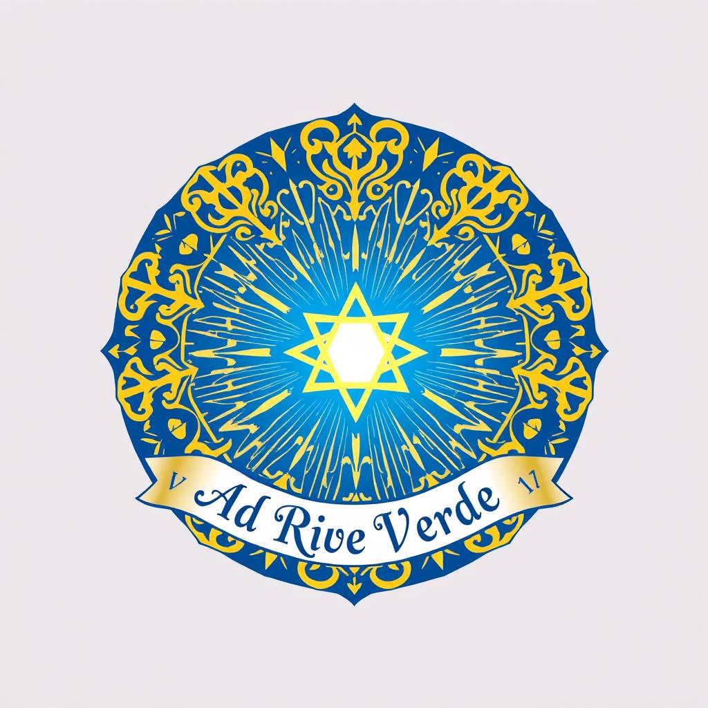 A beautifully designed emblem featuring the theme of 'Shekinah', symbolizing divine presence and glory