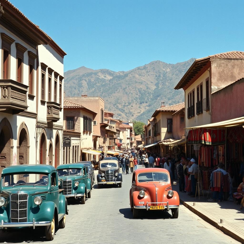 A nostalgic portrayal of Cusco in 1989, capturing the essence of the city during that time