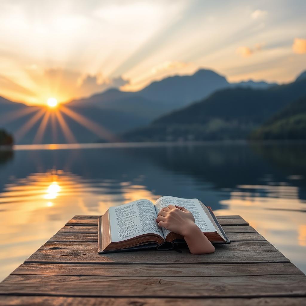 Tranquil Sunset Over a Serene Lake