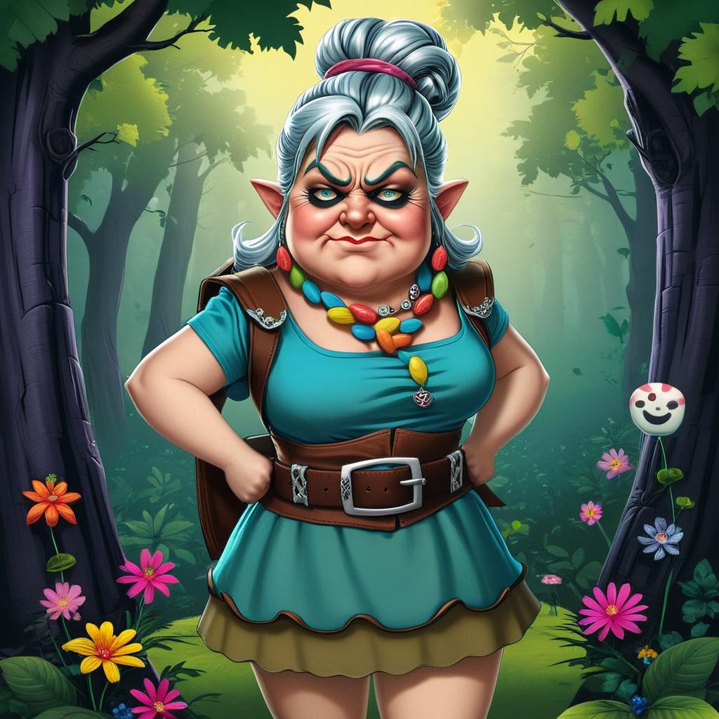 Enchanted Exploration: Whimsical Girl in a Serene Forest