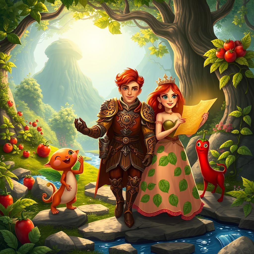 In an enchanting fantasy world, Prince Ginger and Princess Tomato embark on a thrilling adventure to discover the perfect balance of flavors for their kingdom, Gingerland
