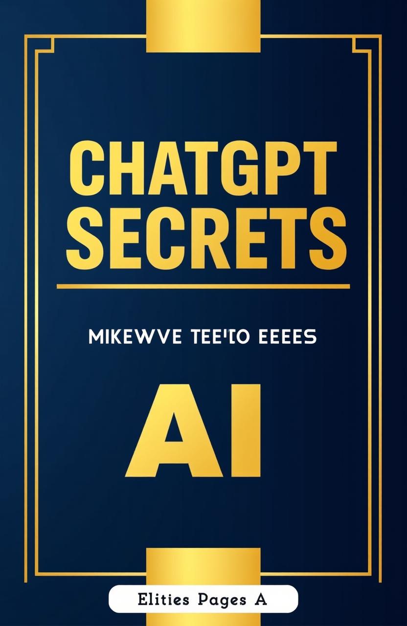 Design a classic yet modern book template for 'ChatGPT Secrets: Smart & Creative Ways to Use AI (Part 1)'