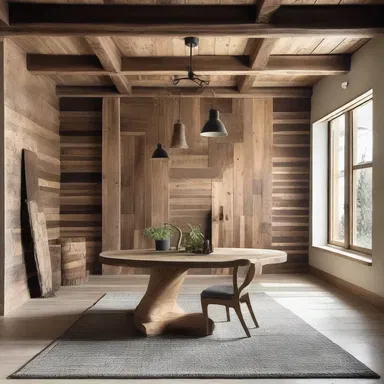Instead of the usual modern design, the client opted for a rustic style with wooden elements as an alternatively unique approach.