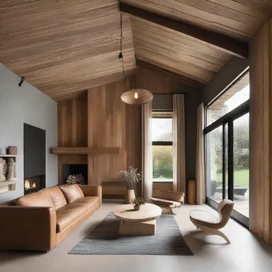 Instead of the usual modern design, the client opted for a rustic style with wooden elements as an alternatively unique approach.