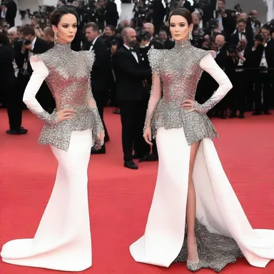 Instead of wearing the typical formal attire, she decided to alternatively dress in a bold and avant-garde fashion for the red carpet event.