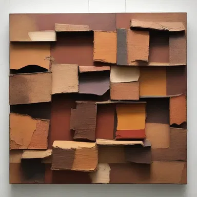 Rather than using traditional painting techniques, the artist explored the possibilities of using unconventional materials alternatively as a medium.