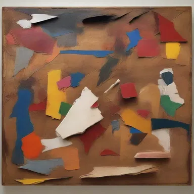 Rather than using traditional painting techniques, the artist explored the possibilities of using unconventional materials alternatively as a medium.