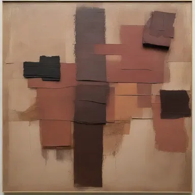 Rather than using traditional painting techniques, the artist explored the possibilities of using unconventional materials alternatively as a medium.