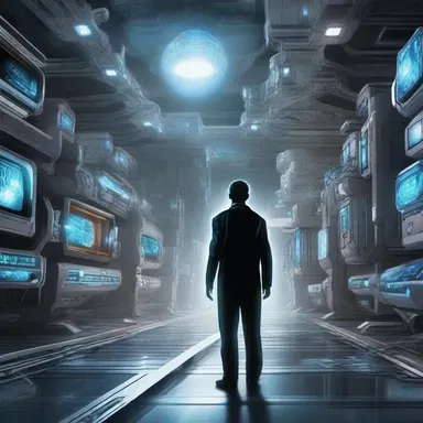 In the science fiction story, the protagonist could either use advanced technology to save the world or alternatively rely on their innate abilities.