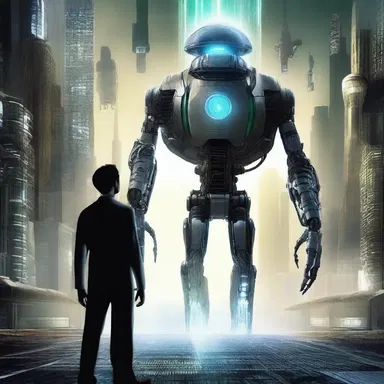 In the science fiction story, the protagonist could either use advanced technology to save the world or alternatively rely on their innate abilities.