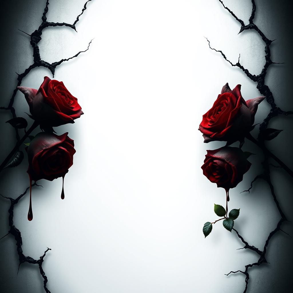 A dark book cover design featuring a haunting and menacing atmosphere