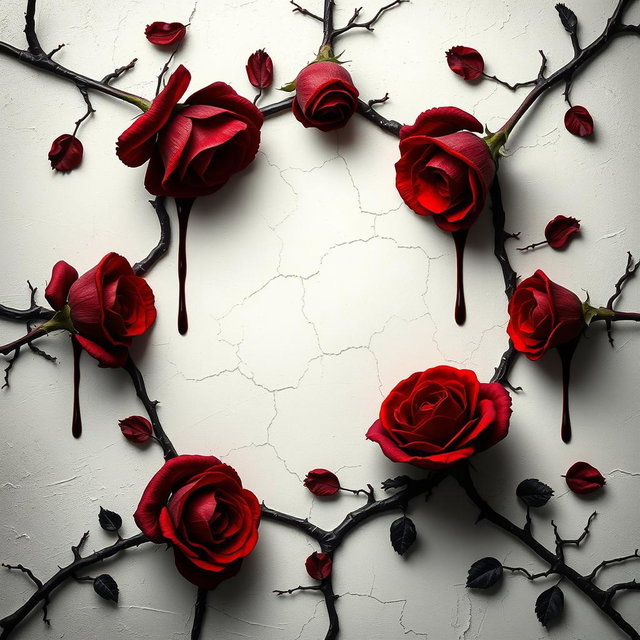 Gothic Elegance: Blood Dripping Roses Book Cover