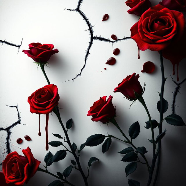 Gothic Elegance: Blood Dripping Roses Book Cover