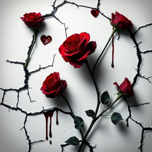 Gothic Elegance: Blood Dripping Roses Book Cover