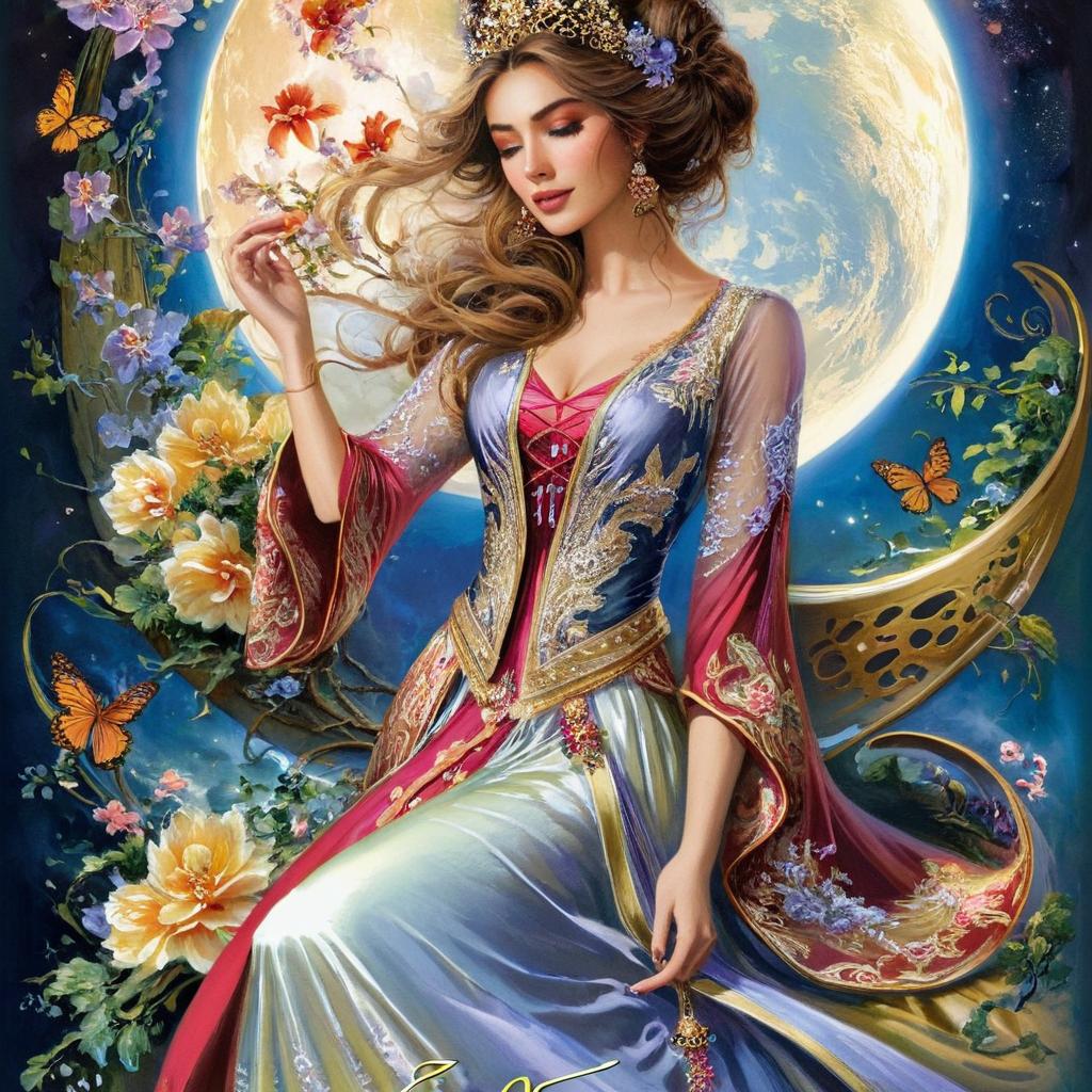 Enchanting Fairy Princess Under the Moonlight