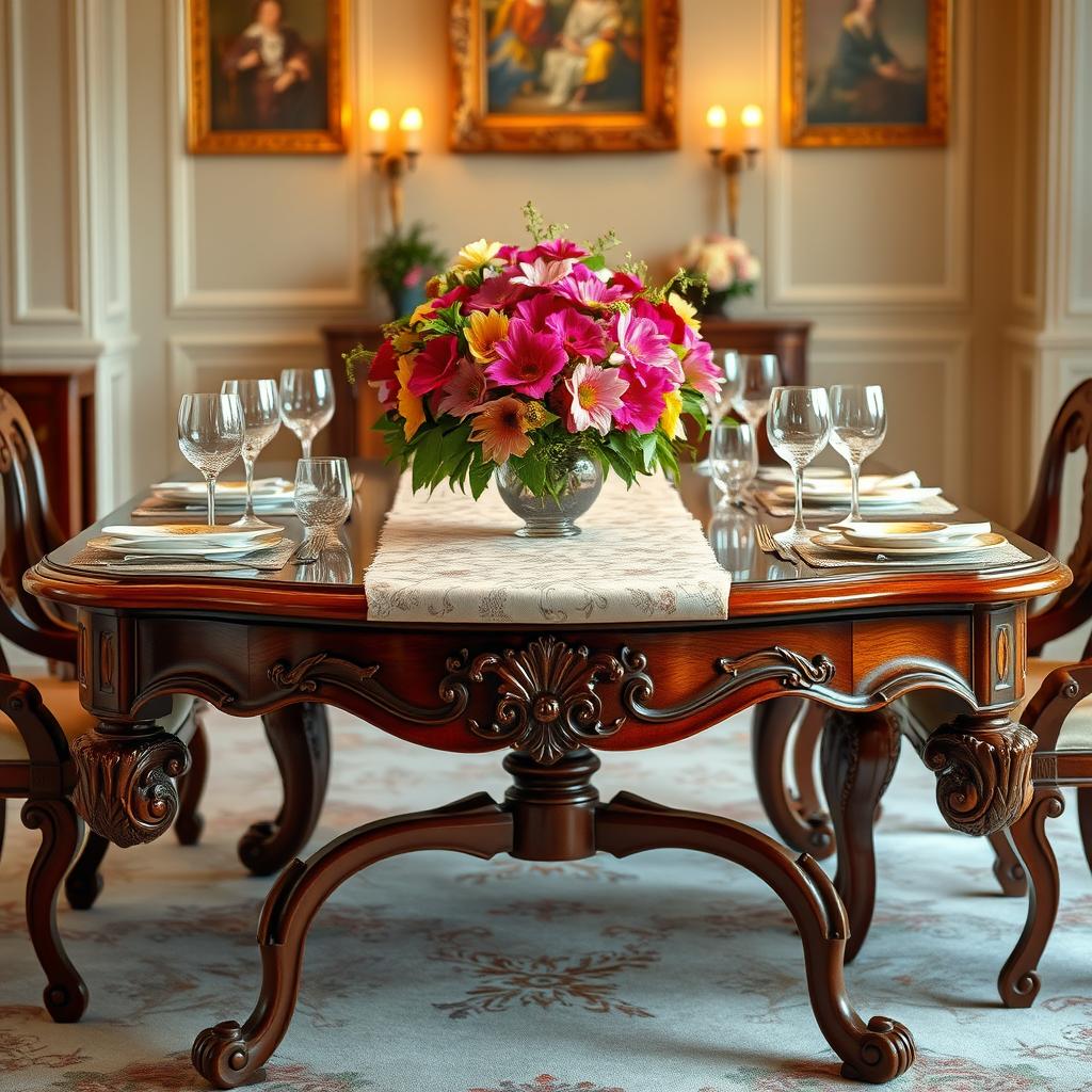 Masterpiece in Mahogany: Elegantly Crafted Table