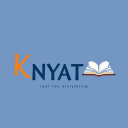 A sleek and modern logo design featuring the name "KISAH NYATA" prominently displayed in bold, stylish typography