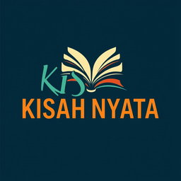 A sleek and modern logo design featuring the name "KISAH NYATA" prominently displayed in bold, stylish typography