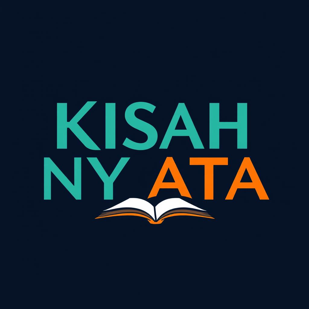 A sleek and modern logo design featuring the name "KISAH NYATA" prominently displayed in bold, stylish typography