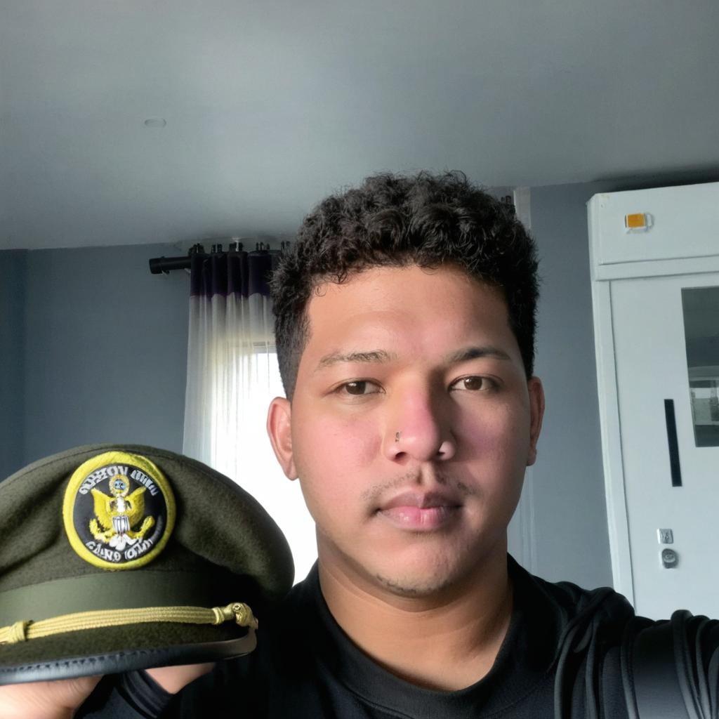 Courage in Every Click: Soldier's Selfie