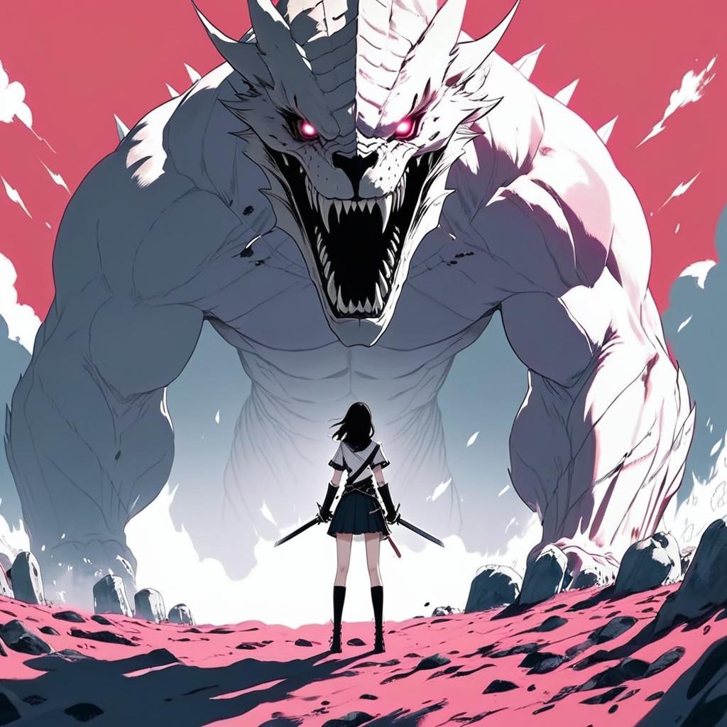 Epic Showdown: Dragon & Heroine